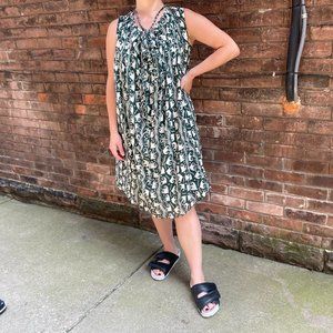 Marni Green Printed Cotton Dress, size 38 (fits a size 4/6)